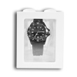 Black silicone watch