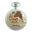 Part-gold pocket watch dee embossed patterns