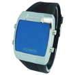 Digital watch with deep blue screen