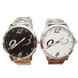Fashion pair watches with big Arabic hour markers