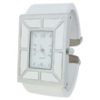 White rectangular cuff watch