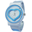 Blue heart shape bangle watch