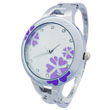 Classical bracelet watch with flower pattern oil paintng