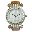 Shiny diamonds watch with full stones on face and case