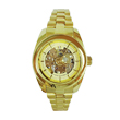 Gold mechanical faceless watch for ladies