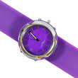 Purple silicone snap watch