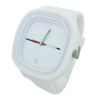 White square round jelly watch