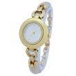 Sophisticated gold-plated girls chain watch