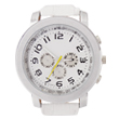 Big white watch for man with three fake subdials
