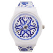 Blue-and-White Chinese porcelain plastic promotional watch swatch style