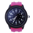 Thick silicone strap black case sport watch for men